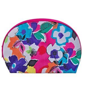 Clinique Makeup Bag Multicolor Floral Zippered Cosmetic Case Travel